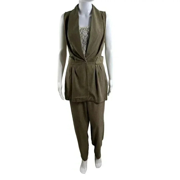 All that Jazz Pants - All That Jazz Vintage Womens Top/Jacket Pant Suit size 9/10 Minimalist